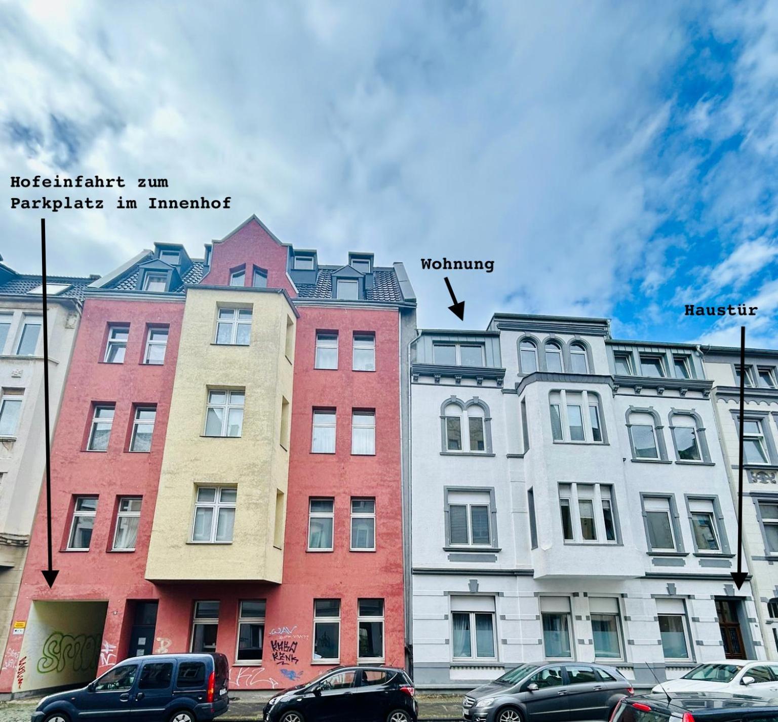 Feelslikehome - Urbane Altbauwohnung Mit Dachterasse& Parkplatz Bochum Extérieur photo
